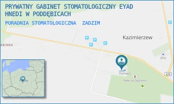 PORADNIA STOMATOLOGICZNA - PRYWATNY GABINET STOMATOLOGICZNY EYAD HNEDI W PODDĘBICACH - ZADZIM 63,  ZADZIM