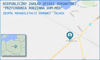 ZESPÓŁ REHABILITACJI DOMOWEJ - NIEPUBLICZNY ZAKŁAD OPIEKI ZDROWOTNEJ "PRZYCHODNIA RODZINNA DOM-MED" - JELNIA 1,  JELNIA