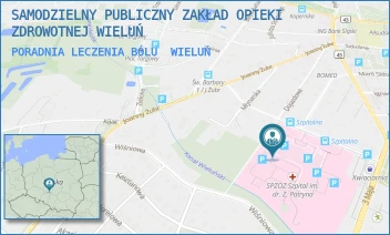PORADNIA LECZENIA BÓLU - SAMODZIELNY PUBLICZNY ZAKŁAD OPIEKI ZDROWOTNEJ WIELUŃ - UL. UL. SZPITALNA 16,  WIELUŃ