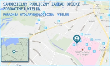 PORADNIA OTOLARYNGOLOGICZNA - SAMODZIELNY PUBLICZNY ZAKŁAD OPIEKI ZDROWOTNEJ WIELUŃ - UL. UL. SZPITALNA 16,  WIELUŃ