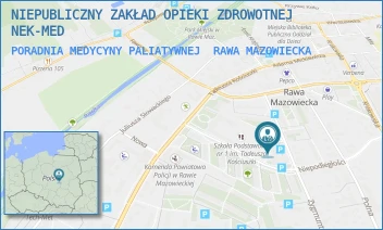 PORADNIA MEDYCYNY PALIATYWNEJ - NIEPUBLICZNY ZAKŁAD OPIEKI ZDROWOTNEJ NEK-MED - UL. NIEPODLEGŁOŚCI 8,  RAWA MAZOWIECKA