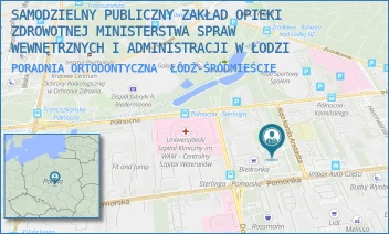 PORADNIA ORTODONTYCZNA - SAMODZIELNY PUBLICZNY ZAKŁAD OPIEKI ZDROWOTNEJ MINISTERSTWA SPRAW WEWNĘTRZNYCH I ADMINISTRACJI W ŁODZI - AL. KAROLA ANSTADTA 4,  ŁÓDŹ-ŚRÓDMIEŚCIE
