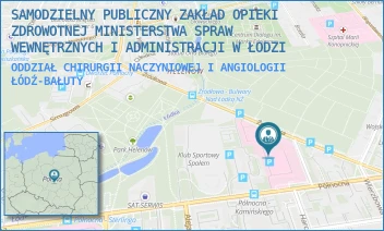 ODDZIAŁ CHIRURGII NACZYNIOWEJ I ANGIOLOGII - SAMODZIELNY PUBLICZNY ZAKŁAD OPIEKI ZDROWOTNEJ MINISTERSTWA SPRAW WEWNĘTRZNYCH I ADMINISTRACJI W ŁODZI - UL. PÓŁNOCNA 42,  ŁÓDŹ-BAŁUTY