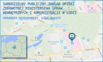 PORADNIA OSTEOPOROZY - SAMODZIELNY PUBLICZNY ZAKŁAD OPIEKI ZDROWOTNEJ MINISTERSTWA SPRAW WEWNĘTRZNYCH I ADMINISTRACJI W ŁODZI - UL. PÓŁNOCNA 42,  ŁÓDŹ-BAŁUTY