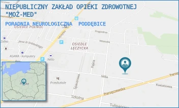 PORADNIA NEUROLOGICZNA - NIEPUBLICZNY ZAKŁAD OPIEKI ZDROWOTNEJ "MOŻ-MED" - UL. MIŁA 27,  PODDĘBICE