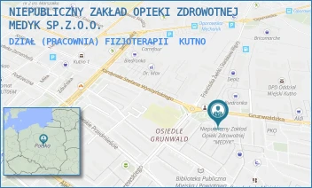 DZIAŁ (PRACOWNIA) FIZJOTERAPII - NIEPUBLICZNY ZAKŁAD OPIEKI ZDROWOTNEJ MEDYK SP.Z.O.O. - UL. GRUNWALDZKA 2,  KUTNO