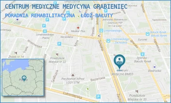 PORADNIA REHABILITACYJNA - CENTRUM MEDYCZNE MEDYCYNA GRABIENIEC - UL. ZACHODNIA 12A/12C,  ŁÓDŹ-BAŁUTY