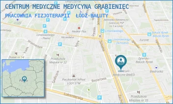 PRACOWNIA FIZJOTERAPII - CENTRUM MEDYCZNE MEDYCYNA GRABIENIEC - UL. ZACHODNIA 12A/12C,  ŁÓDŹ-BAŁUTY