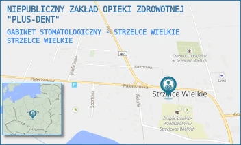 GABINET STOMATOLOGICZNY - STRZELCE WIELKIE - NIEPUBLICZNY ZAKŁAD OPIEKI ZDROWOTNEJ "PLUS-DENT" - UL. CZĘSTOCHOWSKA 8,  STRZELCE WIELKIE