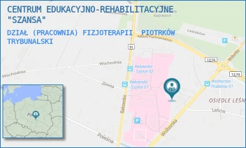 DZIAŁ (PRACOWNIA) FIZJOTERAPII - CENTRUM EDUKACYJNO-REHABILITACYJNE "SZANSA" - UL. WOLBORSKA 86,  PIOTRKÓW TRYBUNALSKI
