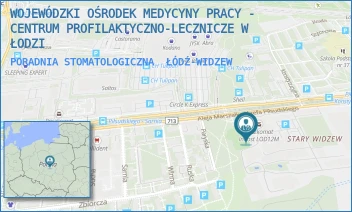 PORADNIA STOMATOLOGICZNA - WOJEWÓDZKI OŚRODEK MEDYCYNY PRACY - CENTRUM PROFILAKTYCZNO-LECZNICZE W ŁODZI - AL. MARSZ. JÓZEFA PIŁSUDSKIEGO 133B,  ŁÓDŹ-WIDZEW