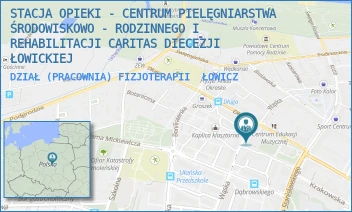 DZIAŁ (PRACOWNIA) FIZJOTERAPII - STACJA OPIEKI - CENTRUM PIELĘGNIARSTWA ŚRODOWISKOWO - RODZINNEGO I REHABILITACJI CARITAS DIECEZJI ŁOWICKIEJ - UL. DŁUGA 3,  ŁOWICZ