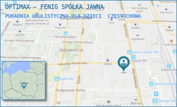 PORADNIA OKULISTYCZNA DLA DZIECI - OPTIMAX - FENIG SPÓŁKA JAWNA - UL. MIKOŁAJA KOPERNIKA 1,  CZĘSTOCHOWA