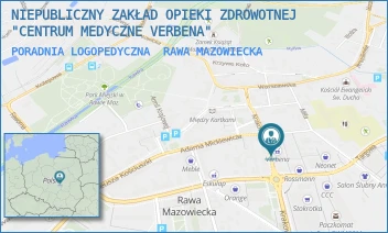 PORADNIA LOGOPEDYCZNA - NIEPUBLICZNY ZAKŁAD OPIEKI ZDROWOTNEJ "CENTRUM MEDYCZNE VERBENA" - UL. KRAKOWSKA 9,  RAWA MAZOWIECKA