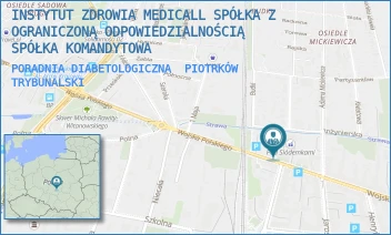 PORADNIA DIABETOLOGICZNA - INSTYTUT ZDROWIA MEDICALL SPÓŁKA Z OGRANICZONĄ ODPOWIEDZIALNOŚCIĄ SPÓŁKA KOMANDYTOWA - UL. WOJSKA POLSKIEGO 77,  PIOTRKÓW TRYBUNALSKI