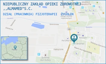 DZIAŁ (PRACOWNIA) FIZJOTERAPII - NIEPUBLICZNY ZAKŁAD OPIEKI ZDROWOTNEJ ,,ALMAMED"S.C. - UL. MARII KONOPNICKIEJ 1,  ŻYCHLIN