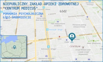 PORADNIA PSYCHOLOGICZNA - "CENTRUM" BARBARA CIESIELSKA W SPADKU - UL. PIOTRKOWSKA 100,  ŁÓDŹ-ŚRÓDMIEŚCIE