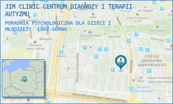 PORADNIA PSYCHOLOGICZNA DLA DZIECI I MŁODZIEŻY - JIM CLINIC CENTRUM DIAGNOZY I TERAPII AUTYZMU - TATRZAŃSKA 105,  ŁÓDŹ-GÓRNA