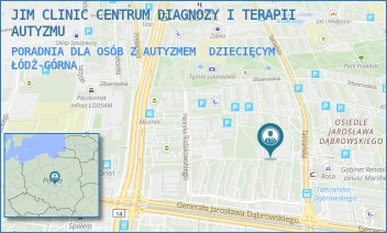 PORADNIA DLA OSÓB Z AUTYZMEM  DZIECIĘCYM - JIM CLINIC CENTRUM DIAGNOZY I TERAPII AUTYZMU - UL. TATRZAŃSKA 105,  ŁÓDŹ-GÓRNA