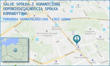 PORADNIA DERMATOLOGICZNA - SALVE SPÓŁKA Z OGRANICZONĄ ODPOWIEDZIALNOŚCIĄ SPÓŁKA KOMANDYTOWA - UL. RZGOWSKA 50A,  ŁÓDŹ-GÓRNA