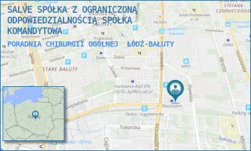 PORADNIA CHIRURGII OGÓLNEJ - SALVE SPÓŁKA Z OGRANICZONĄ ODPOWIEDZIALNOŚCIĄ SPÓŁKA KOMANDYTOWA - UL. ŁAGIEWNICKA 53,  ŁÓDŹ-BAŁUTY