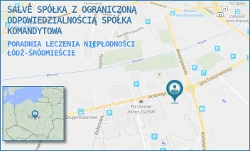 PORADNIA LECZENIA NIEPŁODNOŚCI - SALVE SPÓŁKA Z OGRANICZONĄ ODPOWIEDZIALNOŚCIĄ SPÓŁKA KOMANDYTOWA - UL. A. STRUGA 3,  ŁÓDŹ-ŚRÓDMIEŚCIE