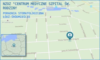 PORADNIA STOMATOLOGICZNA - NZOZ "CENTRUM MEDYCZNE SZPITAL ŚW. RODZINY - UL. PILOTA STANISŁAWA WIGURY 19,  ŁÓDŹ-ŚRÓDMIEŚCIE