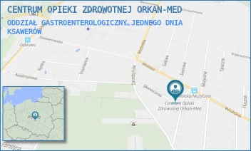 ODDZIAŁ GASTROENTEROLOGICZNY JEDNEGO DNIA - CENTRUM OPIEKI ZDROWOTNEJ ORKAN-MED - UL. ORKANA 3,  KSAWERÓW