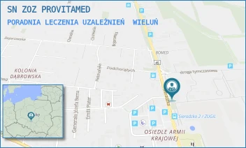 PORADNIA LECZENIA UZALEŻNIEŃ - SN ZOZ PROVITAMED - UL. SIERADZKA 56,  WIELUŃ