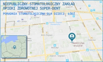 PORADNIA STOMATOLOGICZNA DLA DZIECI - NIEPUBLICZNY STOMATOLOGICZNY ZAKŁAD OPIEKI ZDROWOTNEJ SUPER-DENT - UL. WODNA 23,  ŁÓDŹ