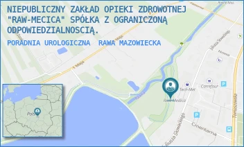 PORADNIA UROLOGICZNA - NIEPUBLICZNY ZAKŁAD OPIEKI ZDROWOTNEJ "RAW-MEDICA" SPÓŁKA Z OGRANICZONĄ ODPOWIEDZIALNOSCIĄ. - UL. JULIUSZA SŁOWACKIEGO 68,  RAWA MAZOWIECKA