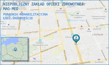 PORADNIA REHABILITACYJNA - NIEPUBLICZNY ZAKŁAD OPIEKI ZDROWOTNEJ MAG-MED - AL. TADEUSZA KOŚCIUSZKI 48,  ŁÓDŹ-ŚRÓDMIEŚCIE