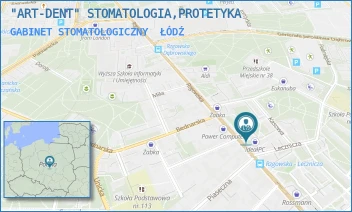 GABINET STOMATOLOGICZNY - "ART-DENT" STOMATOLOGIA,PROTETYKA - UL. RZGOWSKA 56A,  ŁÓDŹ