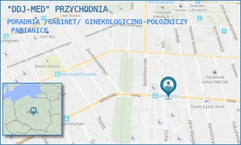 PORADNIA /GABINET/ GINEKOLOGICZNO-POŁOŻNICZY - "DDJ-MED" PRZYCHODNIA - UL. ORLA 45,  PABIANICE
