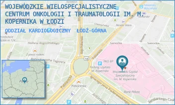 ODDZIAŁ KARDIOLOGICZNY - WOJEWÓDZKIE WIELOSPECJALISTYCZNE CENTRUM ONKOLOGII I TRAUMATOLOGII IM. M. KOPERNIKA W ŁODZI - UL. PABIANICKA 62,  ŁÓDŹ-GÓRNA