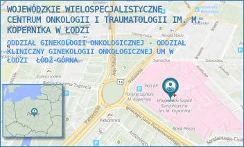 ODDZIAŁ GINEKOLOGII ONKOLOGICZNEJ - ODDZIAŁ KLINICZNY GINEKOLOGII ONKOLOGICZNEJ UM W ŁODZI - WOJEWÓDZKIE WIELOSPECJALISTYCZNE CENTRUM ONKOLOGII I TRAUMATOLOGII IM. M. KOPERNIKA W ŁODZI - UL. PABIANICKA 62,  ŁÓDŹ-GÓRNA