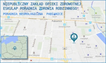 PORADNIA NEUROLOGICZNA - NIEPUBLICZNY ZAKŁAD OPIEKI ZDROWOTNEJ ESKULAP PORADNIA ZDROWIA RODZINNEGO - UL. GROBELNA 8,  PABIANICE