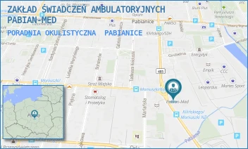PORADNIA OKULISTYCZNA - ZAKŁAD ŚWIADCZEŃ AMBULATORYJNYCH PABIAN-MED - UL. KILIŃSKIEGO 10/12,  PABIANICE