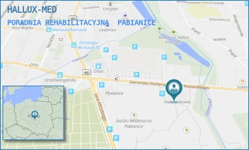 PORADNIA REHABILITACYJNA - HALLUX-MED - UL. GEN. STEFANA "GROTA" ROWECKIEGO 3,  PABIANICE