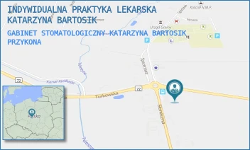 GABINET STOMATOLOGICZNY KATARZYNA BARTOSIK - INDYWIDUALNA PRAKTYKA LEKARSKA  KATARZYNA BARTOSIK - SŁONECZNA 1,  PRZYKONA