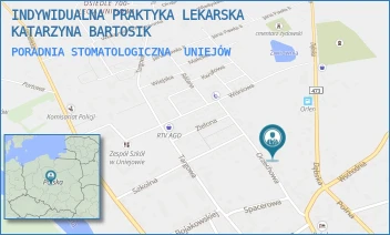 PORADNIA STOMATOLOGICZNA - INDYWIDUALNA PRAKTYKA LEKARSKA  KATARZYNA BARTOSIK - UL. ORZECHOWA 6,  UNIEJÓW