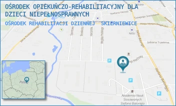 OŚRODEK REHABILITACJI DZIENNEJ - OŚRODEK OPIEKUŃCZO-REHABILITACYJNY DLA DZIECI NIEPEŁNOSPRAWNYCH - UL. STEFANA BATOREGO 64H,  SKIERNIEWICE