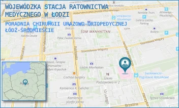 PORADNIA CHIRURGII URAZOWO-ORTOPEDYCZNEJ - WOJEWÓDZKA STACJA RATOWNICTWA MEDYCZNEGO W ŁODZI - UL. SIENKIEWICZA 137/141,  ŁÓDŹ-ŚRÓDMIEŚCIE