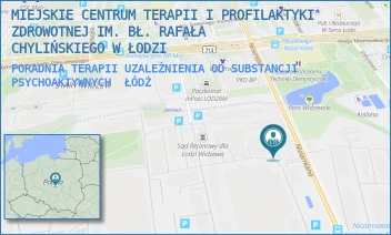 PORADNIA TERAPII UZALEŻNIENIA OD SUBSTANCJI PSYCHOAKTYWNYCH - MIEJSKIE CENTRUM TERAPII I PROFILAKTYKI ZDROWOTNEJ IM. BŁ. RAFAŁA CHYLIŃSKIEGO W ŁODZI - UL. NICIARNIANA 41,  ŁÓDŹ