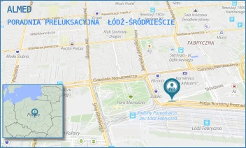 PORADNIA PRELUKSACYJNA - ALMED - UL. SKŁADOWA 16/18,  ŁÓDŹ-ŚRÓDMIEŚCIE