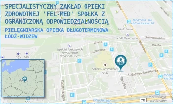 PIELĘGNIARSKA OPIEKA DŁUGOTERMINOWA - SPECJALISTYCZNY ZAKŁAD OPIEKI ZDROWOTNEJ 'FEL-MED' SPÓŁKA Z OGRANICZONĄ ODPOWIEDZIALNOŚCIĄ - UL. SZPITALNA 6,  ŁÓDŹ-WIDZEW