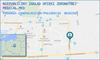 PORADNIA GINEKOLOGICZNO-POŁOŻNICZA - NIEPUBLICZNY ZAKŁAD OPIEKI ZDROWOTNEJ MEDICAL-MED - UL. TULIPANOWA 8,  BRZEZINY
