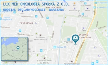 ODDZIAŁ OTOLARYNGOLOGII - LUX MED ONKOLOGIA SPÓŁKA Z O.O. - ŚW. WINCENTEGO 103,  WARSZAWA