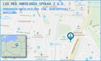 PORADNIA ONKOLOGICZNA (ŚW. WINCENTEGO) - LUX MED ONKOLOGIA SPÓŁKA Z O.O. - ŚW. WINCENTEGO 103,  WARSZAWA