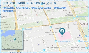 PORADNIA CHIRURGII ONKOLOGICZNEJ - LUX MED ONKOLOGIA SPÓŁKA Z O.O. - SEWERYNA GOSZCZYŃSKIEGO 1,  WARSZAWA MOKOTÓW